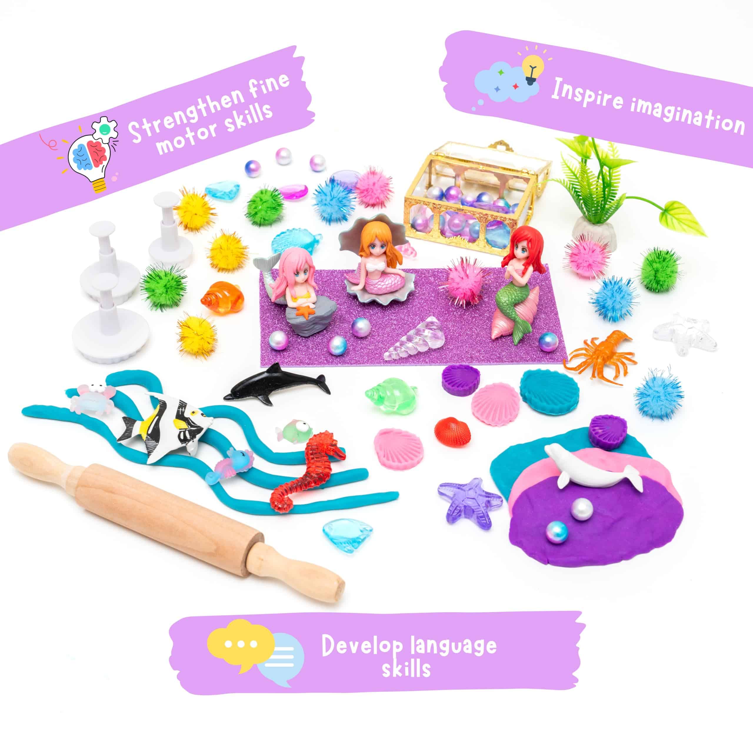 Kit Sensorial de Sirena Creative Mind para Niños con 3 - Imagen 4