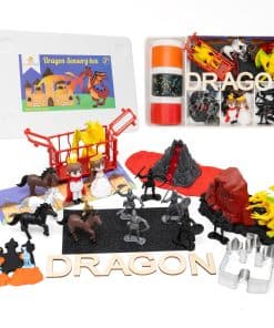 Kit Sensorial Dragón para Niños con 3 Frascos de Plastilina