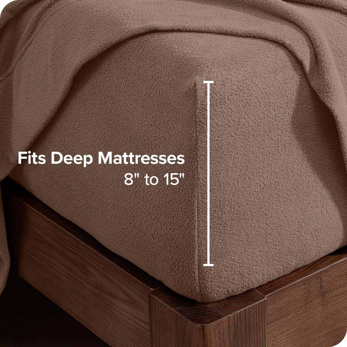 Juego de sábanas de franela súper suave Bare -Taupe - Imagen 6