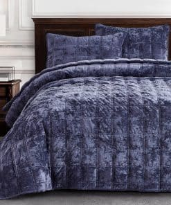 Chezmoi Collection Piers Juego de Colcha de Terciopelo