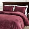 Juego de Edredón de Terciopelo Lux de 3 Piezas en Color