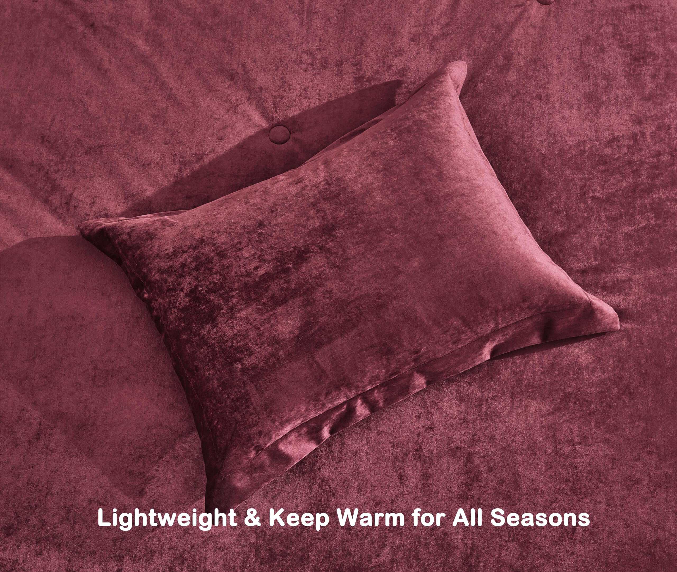 Juego de Edredón de Terciopelo Lux de 3 Piezas en Color - Imagen 5