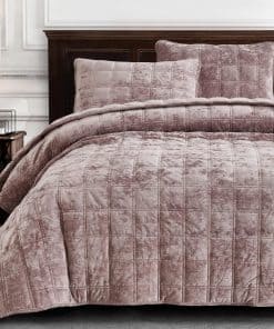 Chezmoi Collection Juego de Edredón de Terciopelo Piers