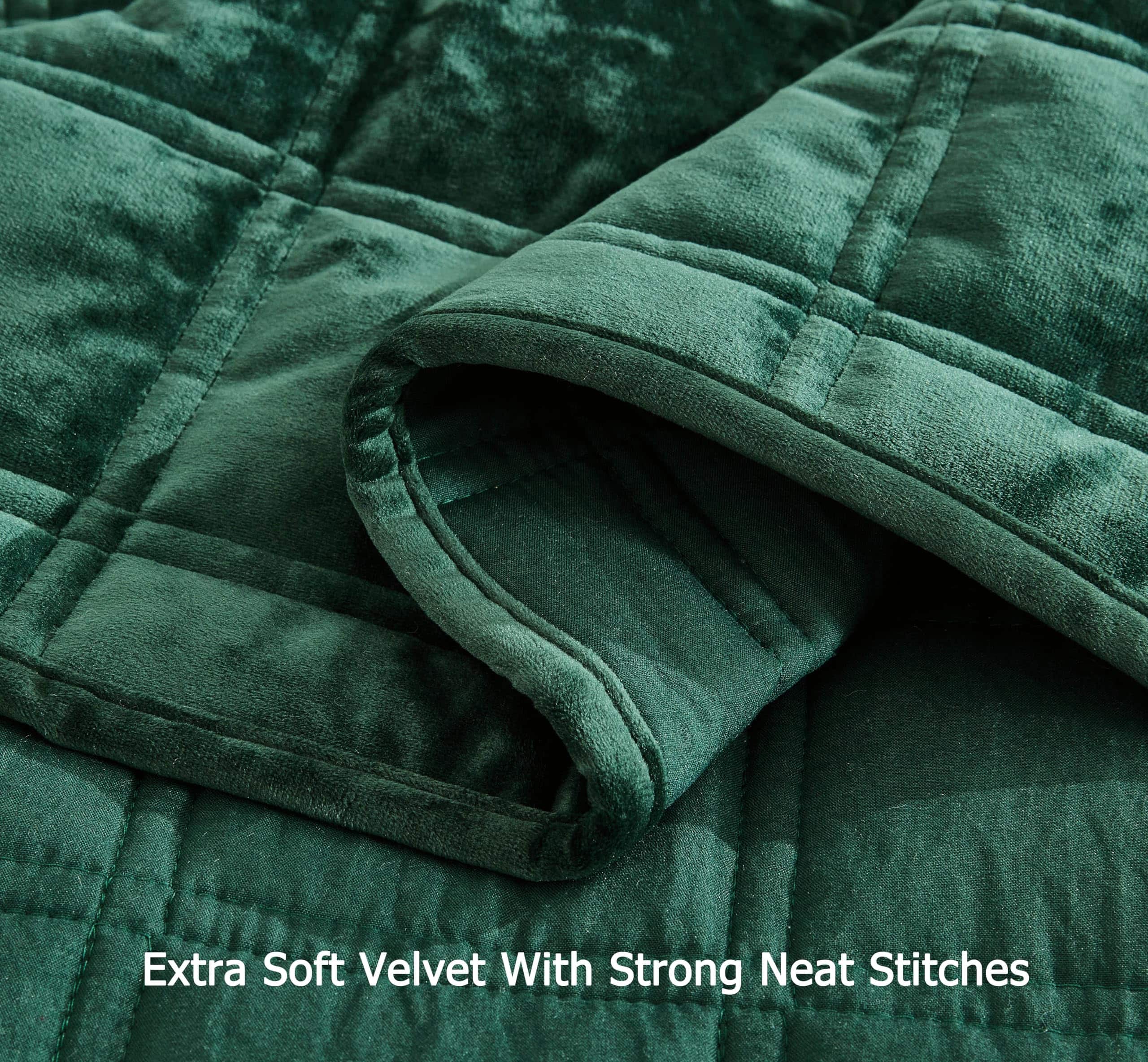 Juego de colcha de terciopelo Chezmoi -Forest Green - Imagen 8