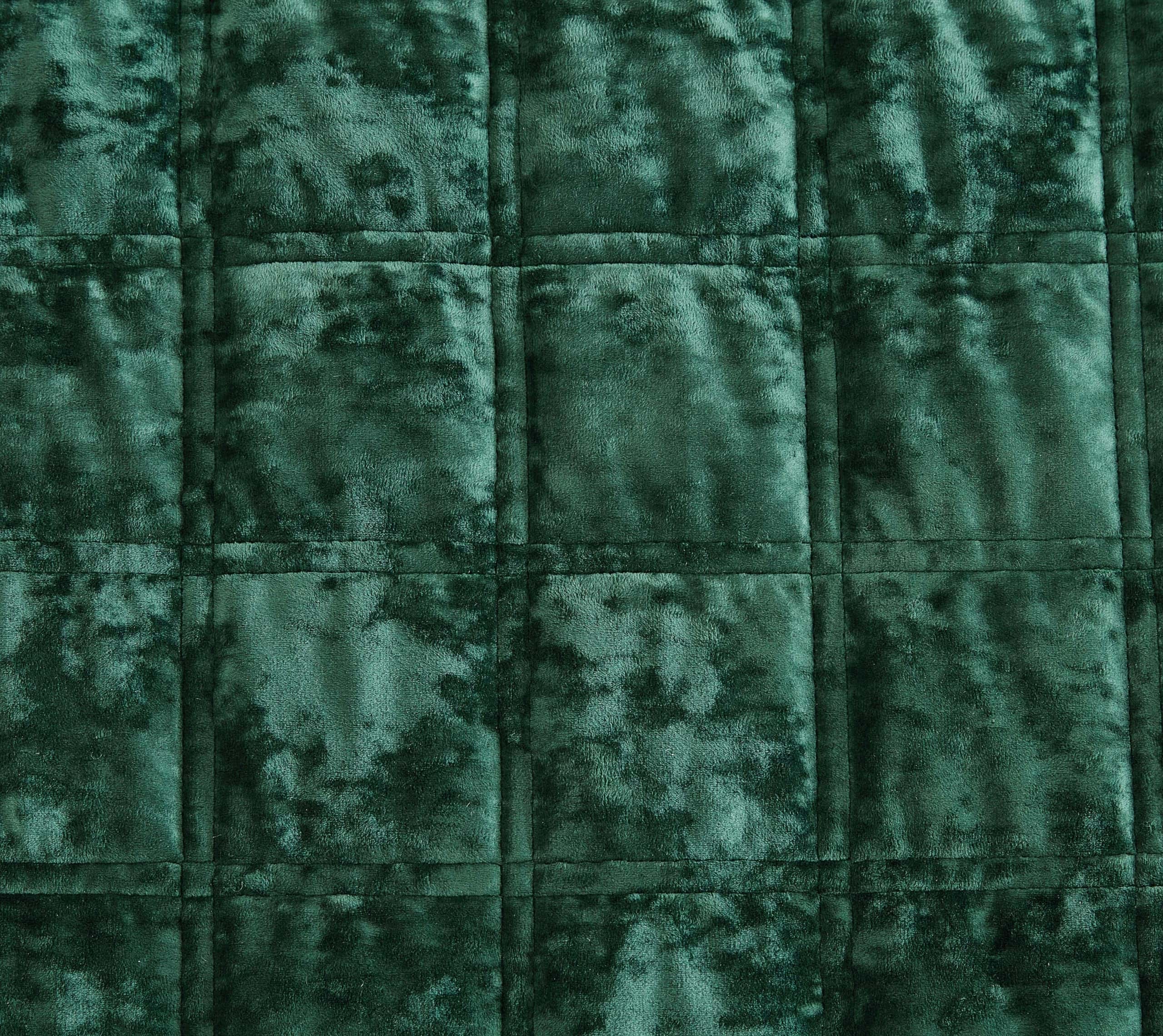 Juego de colcha de terciopelo Chezmoi -Forest Green - Imagen 5