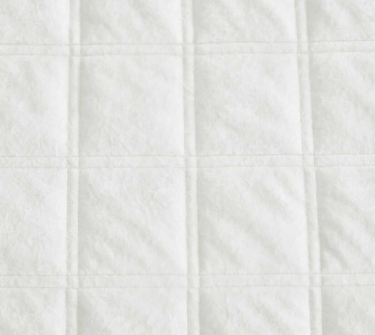 Juego de Colcha de Terciopelo Chezmoi -Blanco Crema - Imagen 5