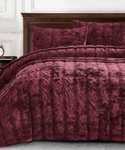 Chezmoi Collection Piers Juego de Colchas de Terciopelo