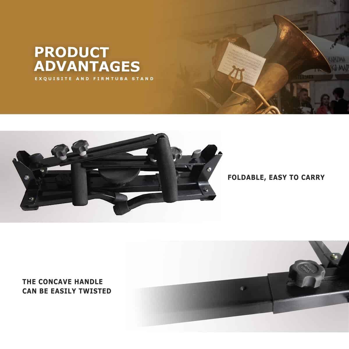 Soporte Ajustable para Tuba WHELPAW - Diseño Duradero, - Imagen 4