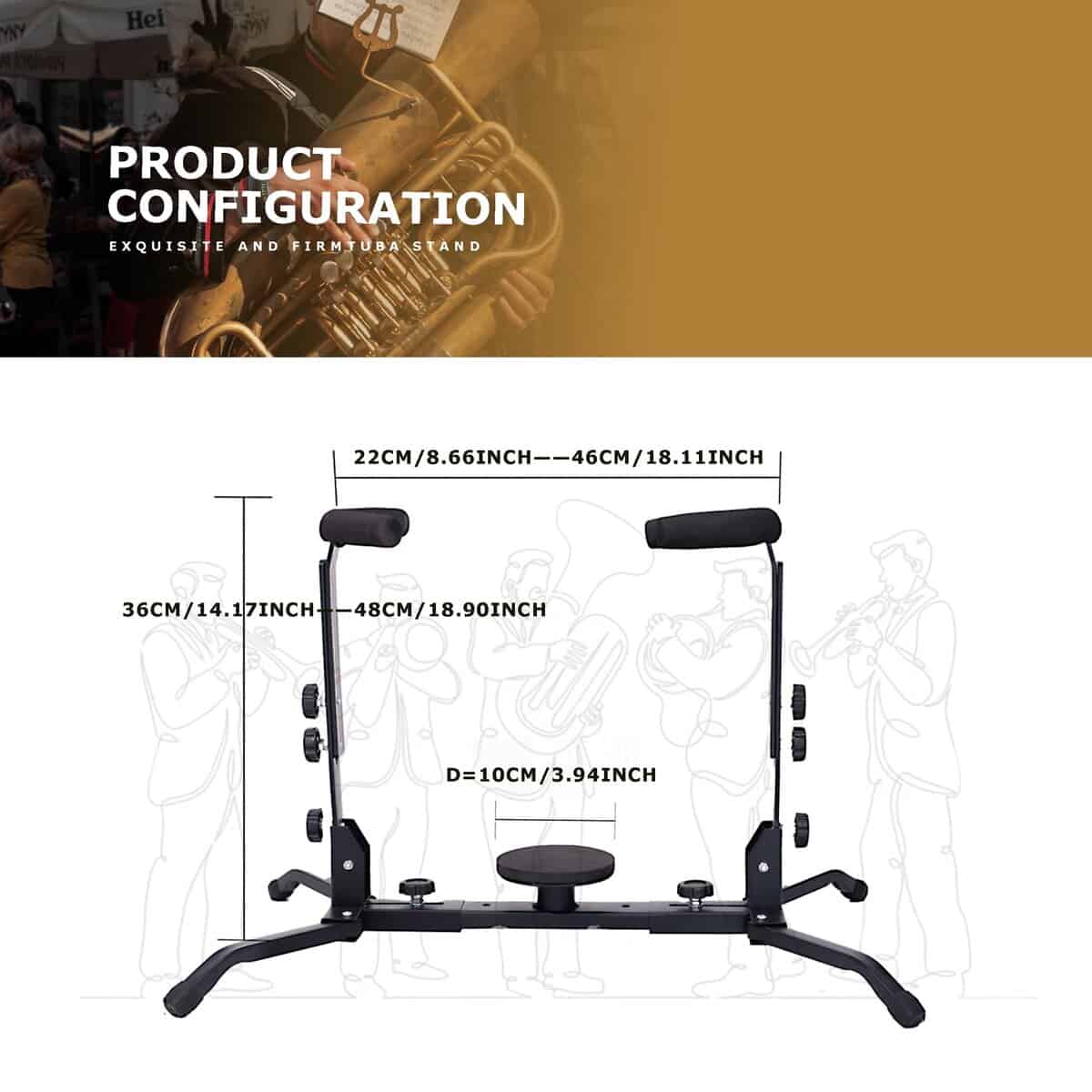 Soporte Ajustable para Tuba WHELPAW - Diseño Duradero, - Imagen 6