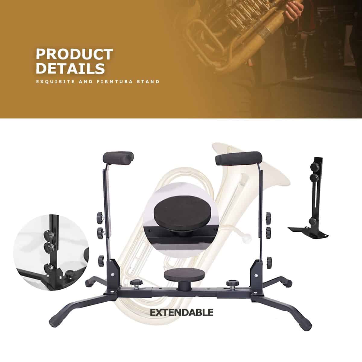 Soporte Ajustable para Tuba WHELPAW - Diseño Duradero, - Imagen 5