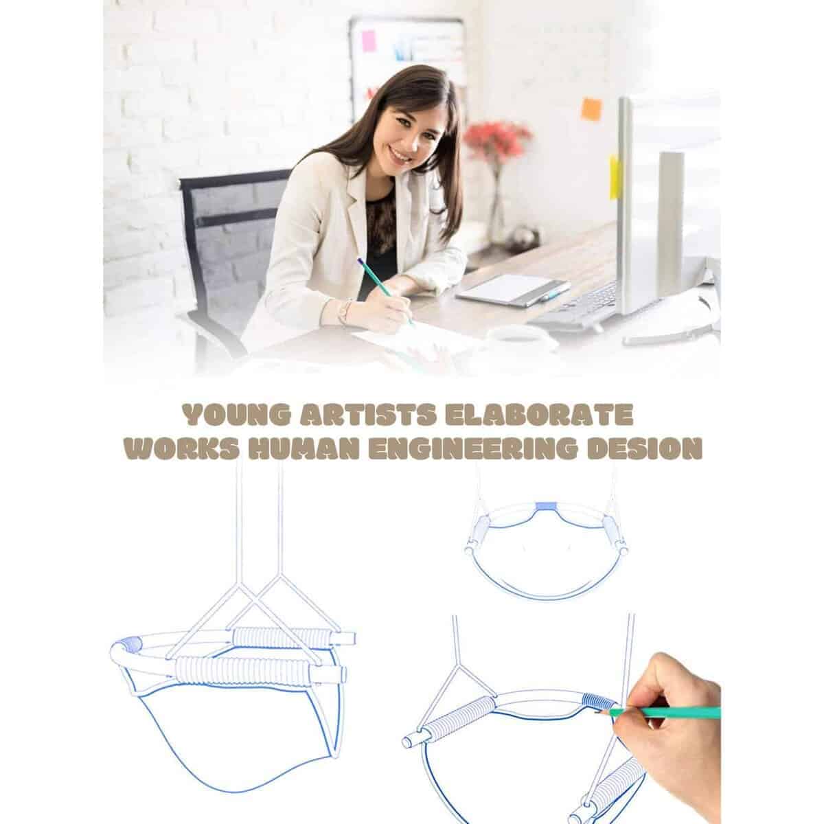 Hi-Na Asiento de columpio para niños con respaldo y manija, - Imagen 7