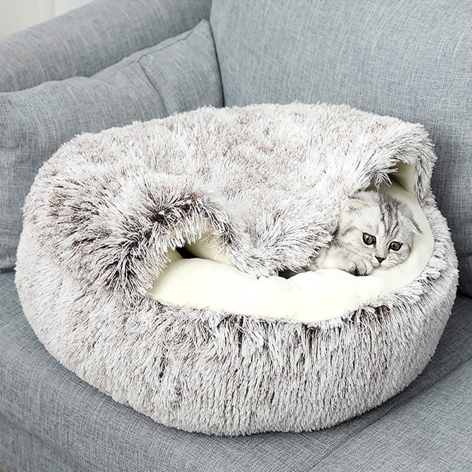 Cama calmante para perros Beskie, Cama de cueva para gatos - Imagen 10