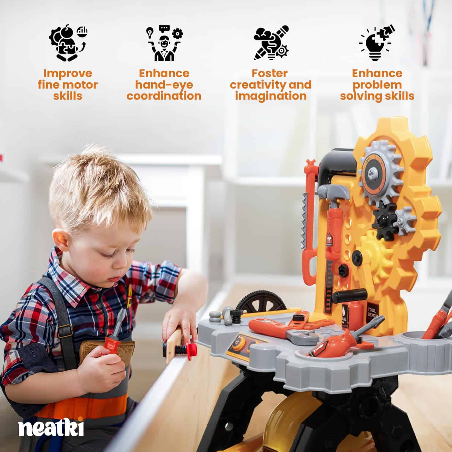 Juego de Herramientas para Niños Neatki: Banco de Trabajo - Imagen 3