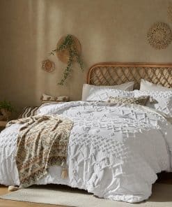 Set de Edredón Full Size HIMEET - Edredón Blanco Full, Set