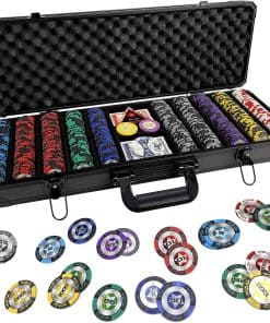 Fichas de póker de arcilla YUZPKRSI, 500PCS Juego de fichas