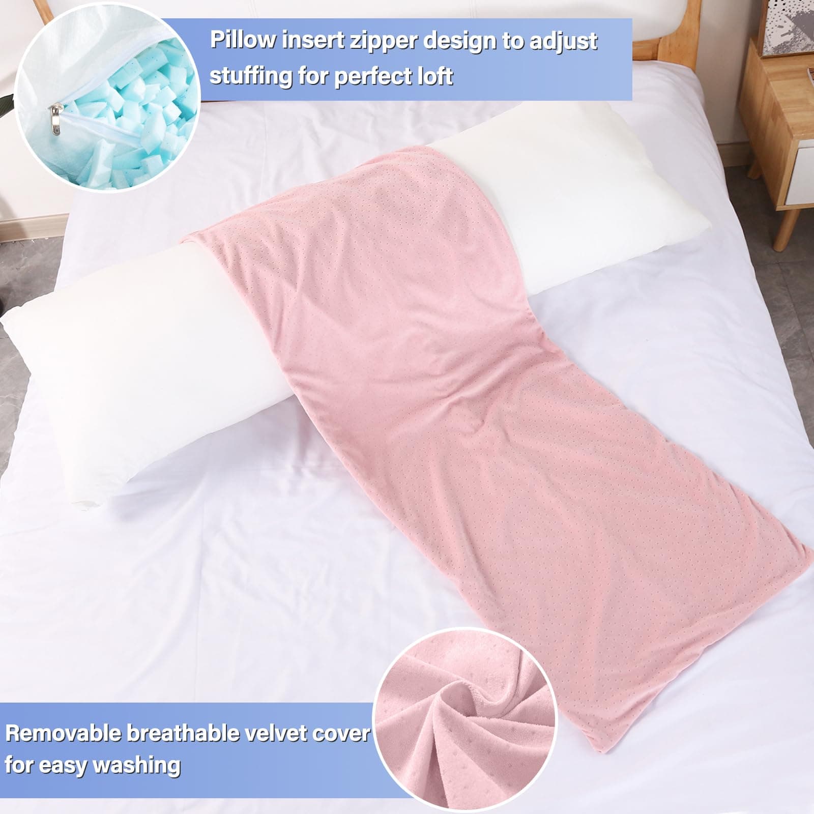 1 Almohada de Cuerpo MIDDLE ONE, Almohadas de Espuma - Imagen 5