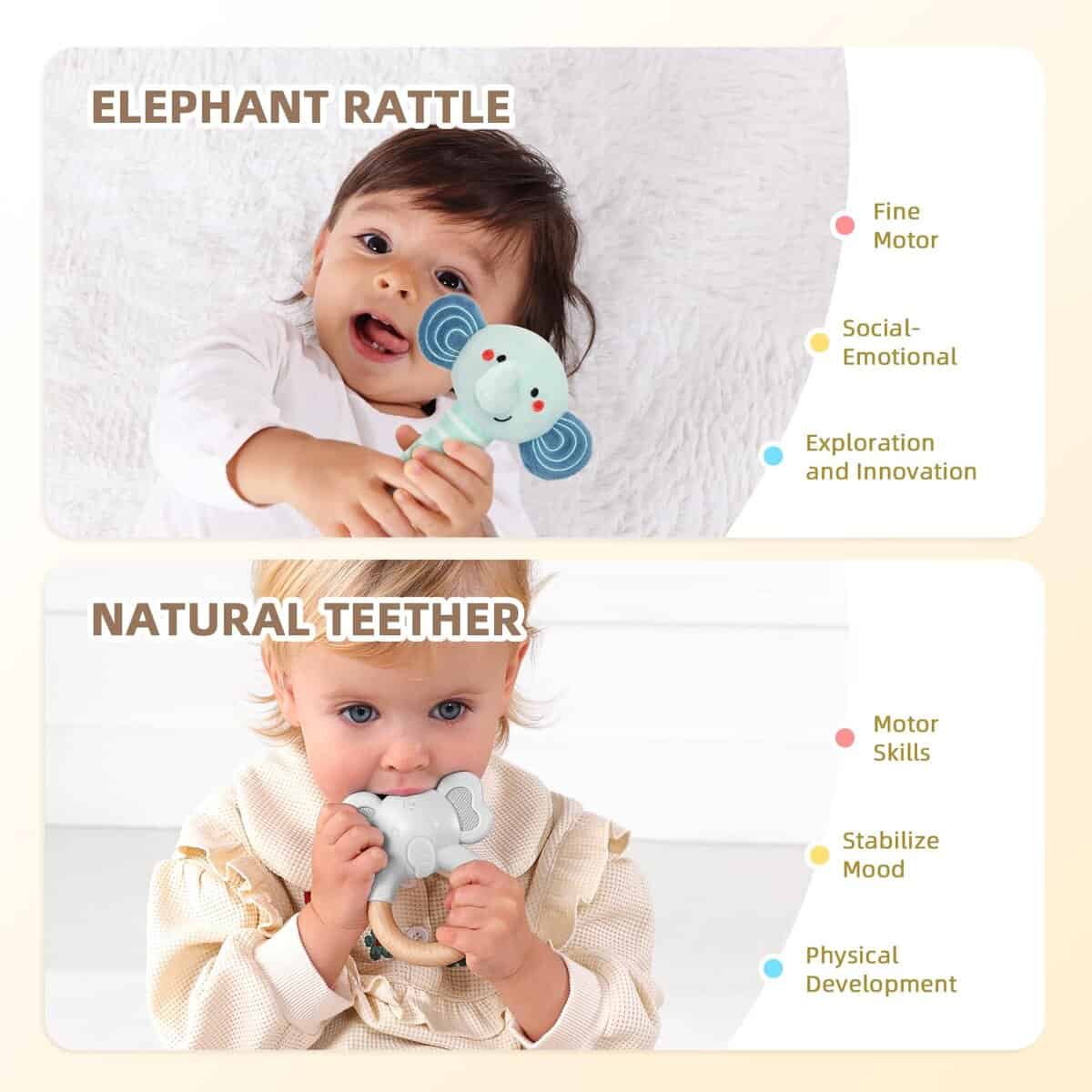 Juguetes Montessori para Bebés 0-6 Meses, 7 en 1 Juguetes - Imagen 9