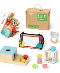 Juguetes Montessori para Bebés de 6-12 Meses, -r Natural
