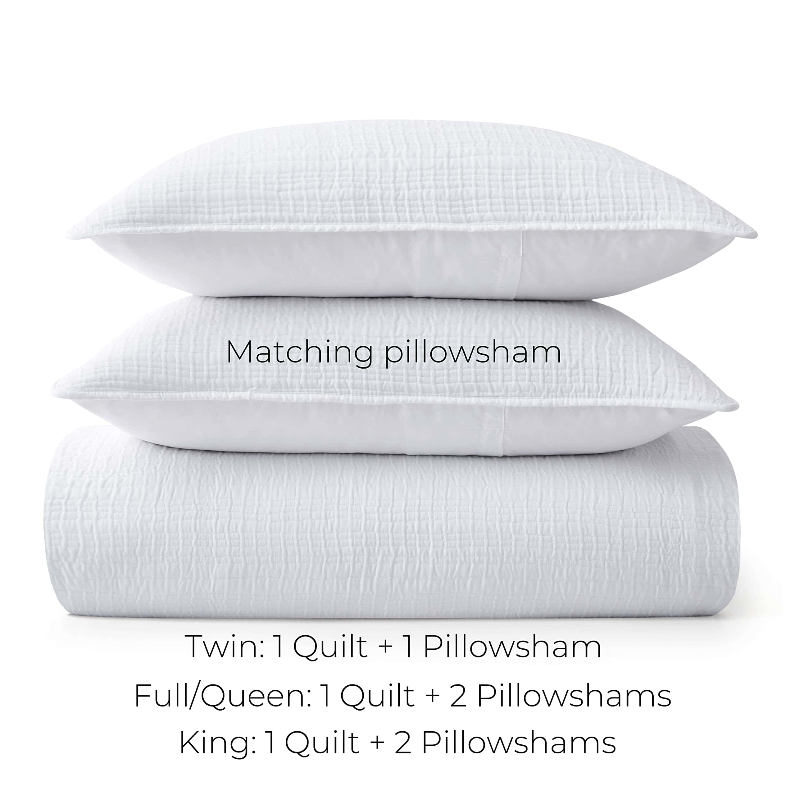 Juego de Edredón King Size Moonline Blanco 3 Piezas, Ligero - Imagen 7