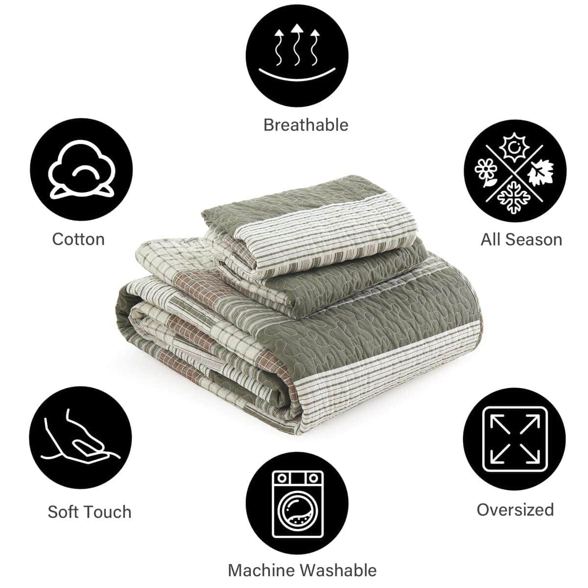 Juego de Edredón 100% Algodón Tamaño King, Edredón - Imagen 6