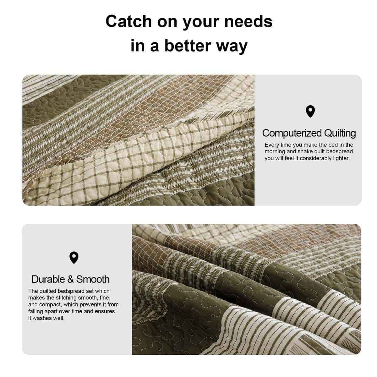 Juego de Edredón 100% Algodón Tamaño King, Edredón - Imagen 8