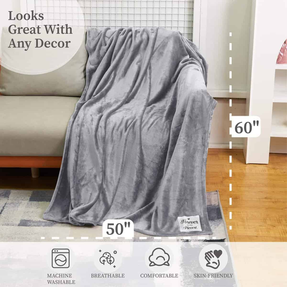 Manta de Felpa de Simpatía Memorial - Por Siempre en Mi - Imagen 5