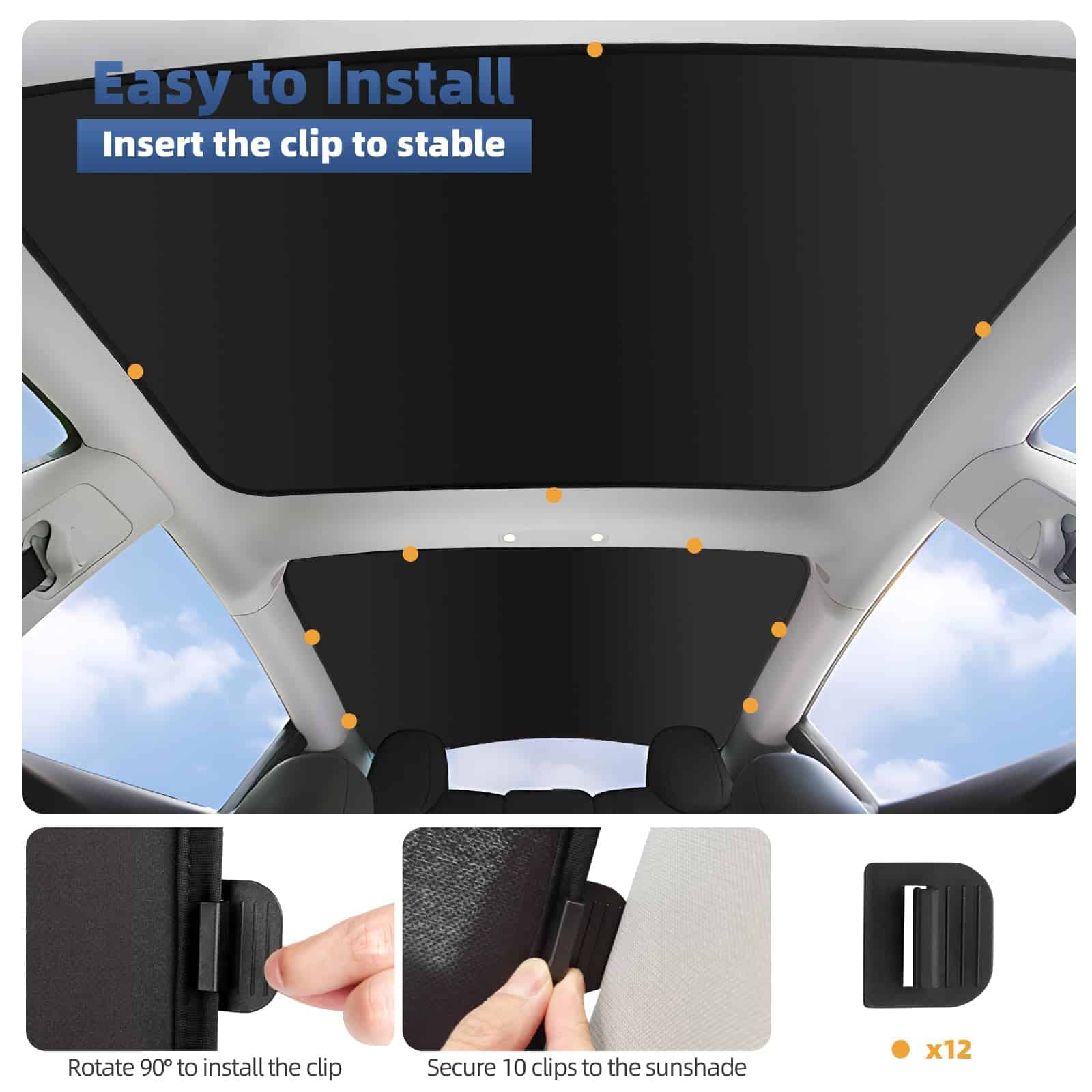 TSLDRV 2024 Nuevo Parasol para Techo para -Negro - Imagen 5