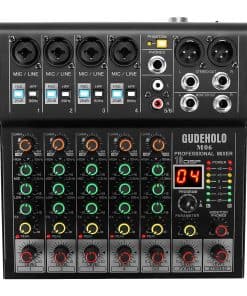 Mezcladora de Audio Profesional de 6 -Negro