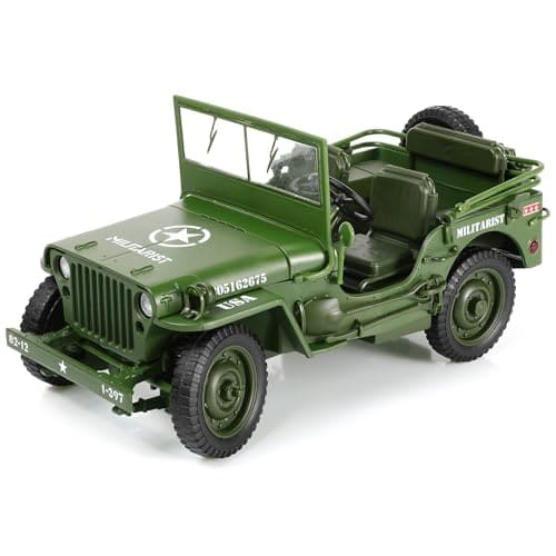 Modelo de Coche Jeep Willys MB 1/18 Vehículo Militar
