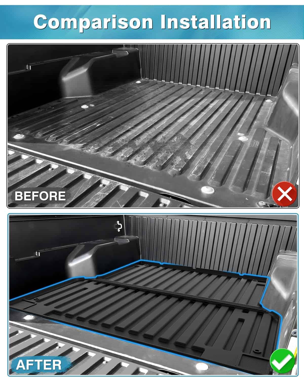 Tapete de Cama de Camión Compatible con Toyota Tacoma - Imagen 4