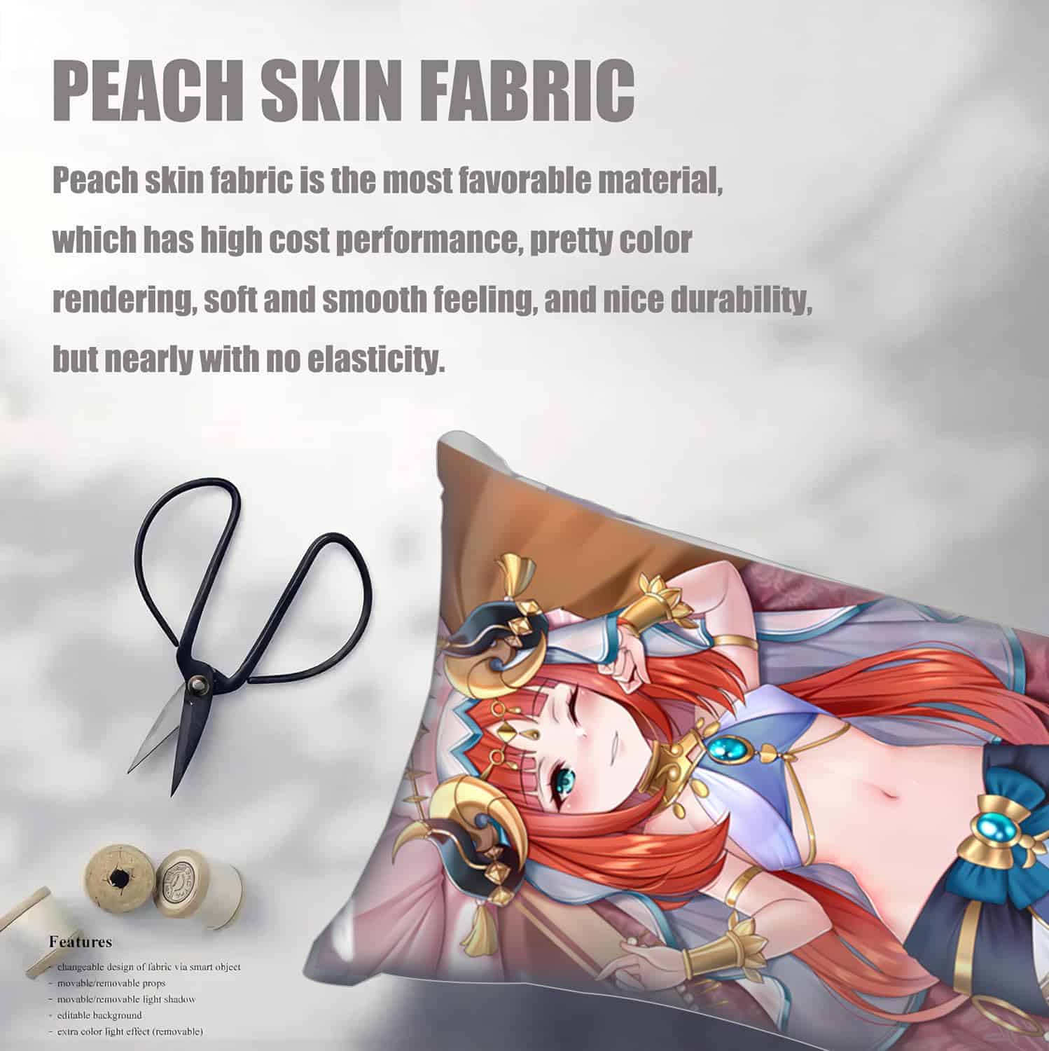 Funda de Almohada Dakimakura Anime Genshin Impact, 150cm x - Imagen 3