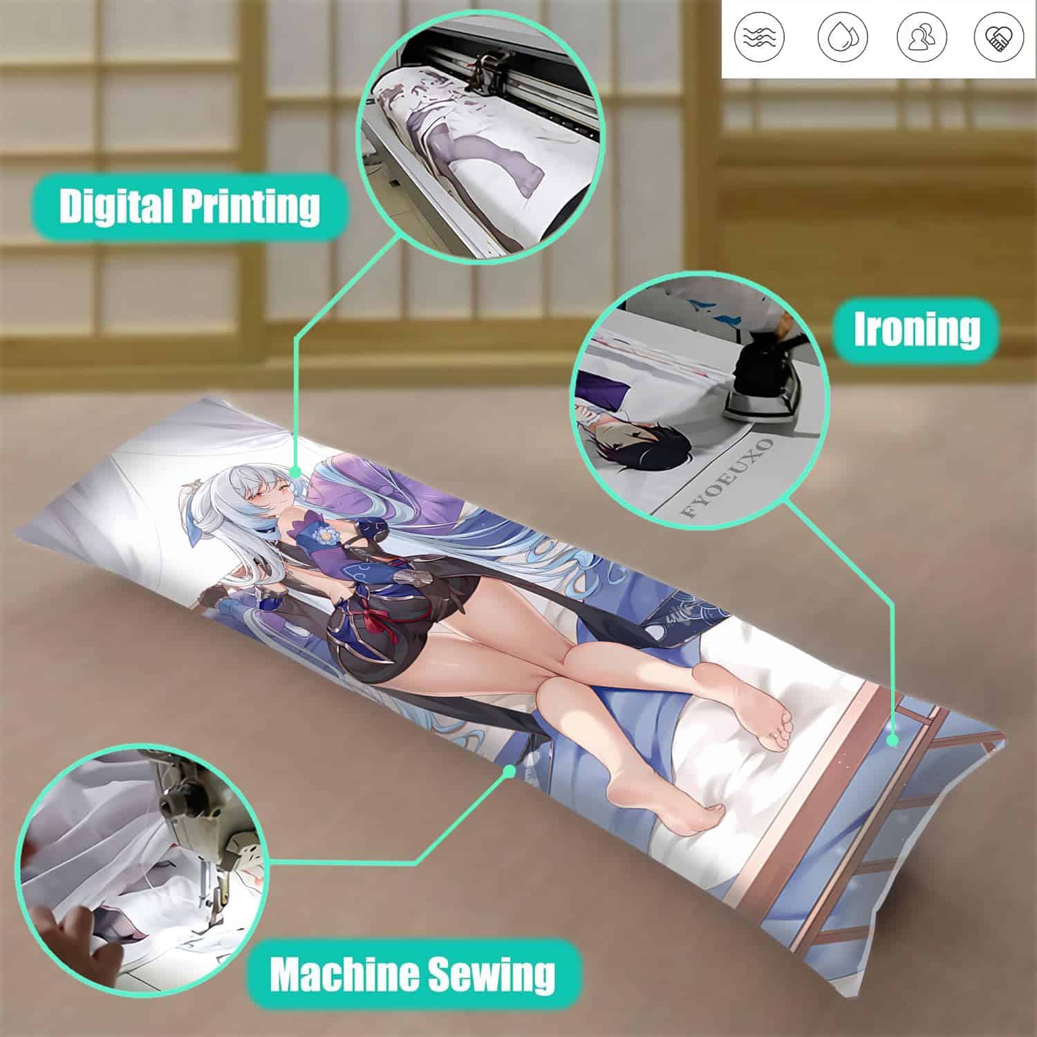 Funda de Almohada Cuerpo Completo ZQJYMXY Dakimakura Anime - Imagen 5