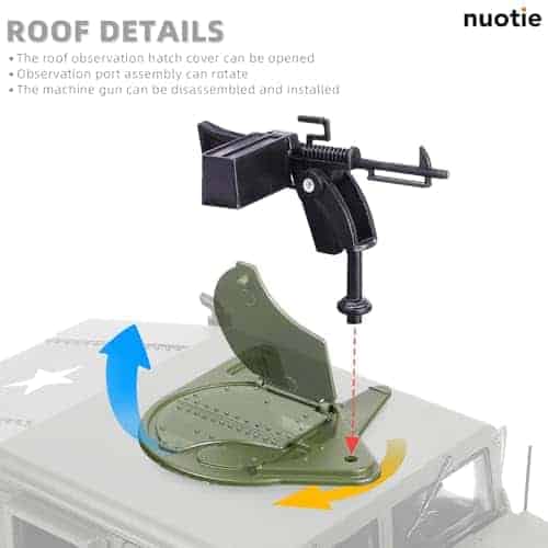 Modelo de Coche Hummer H1 1/18 Vehículo Militar Vehículo - Imagen 4