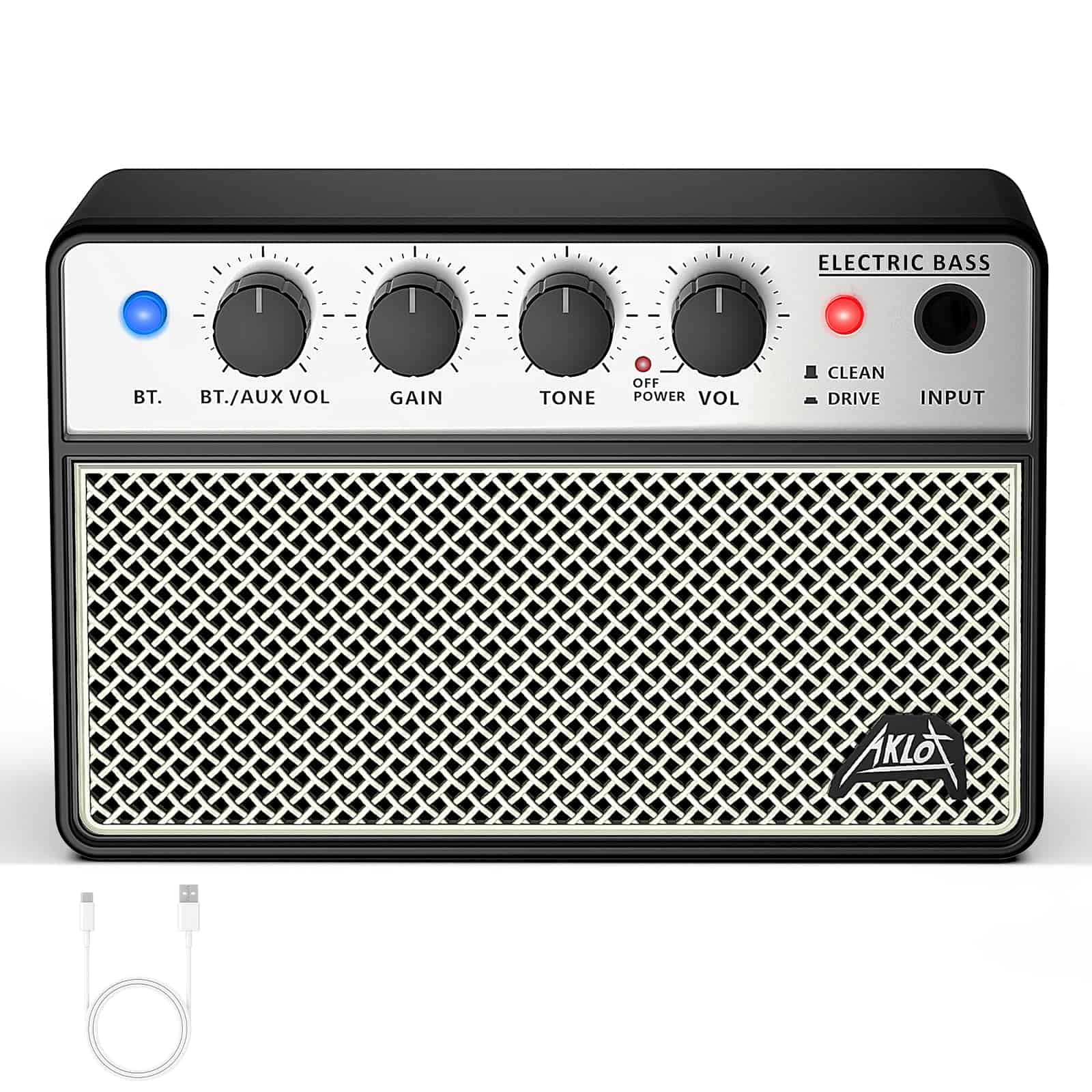 Amplificador de Bajo Portátil AKLOT Mini Bass Amp 10W
