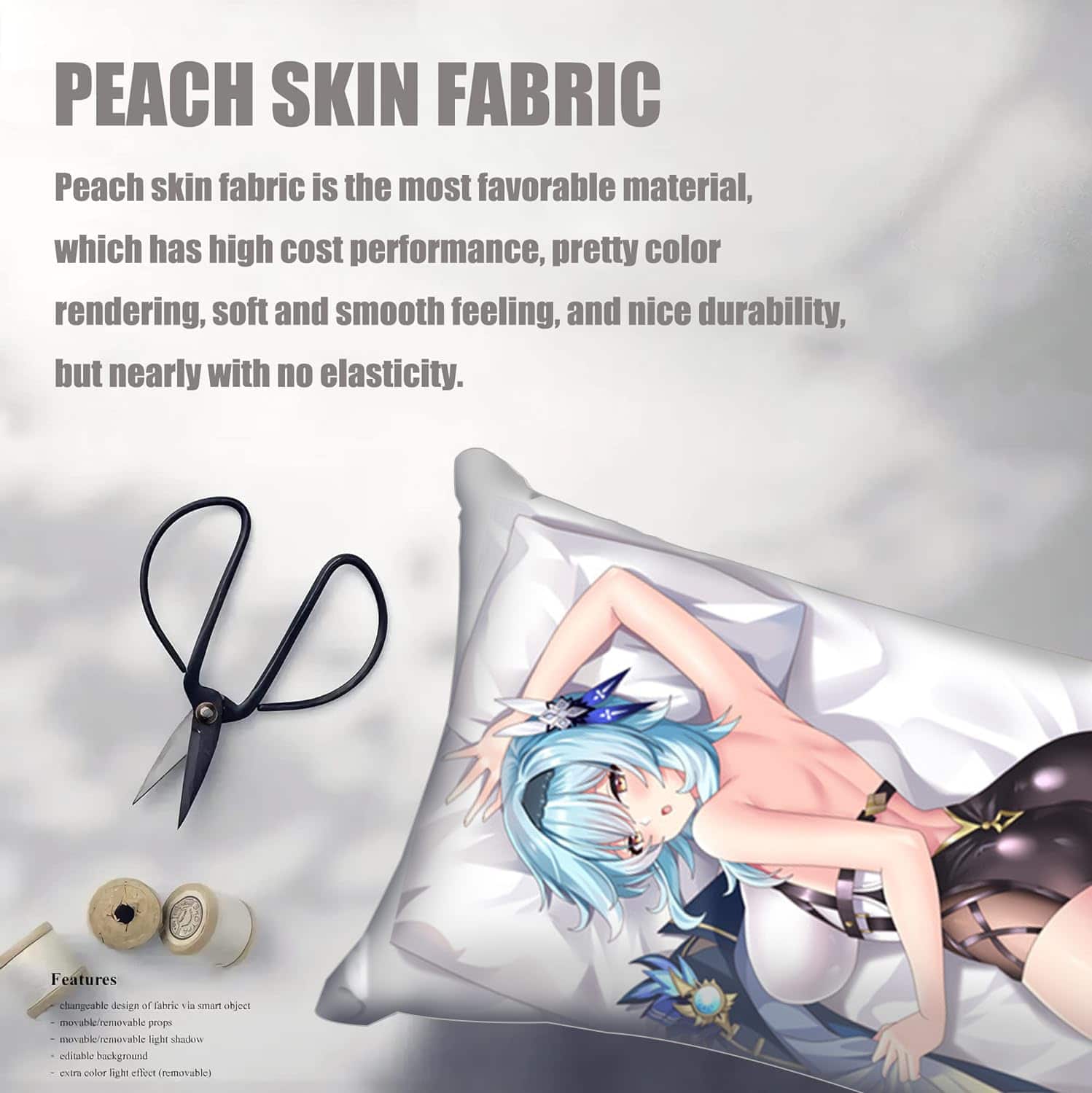 Funda de Almohada Dakimakura Anime Genshin -Eula - Imagen 3