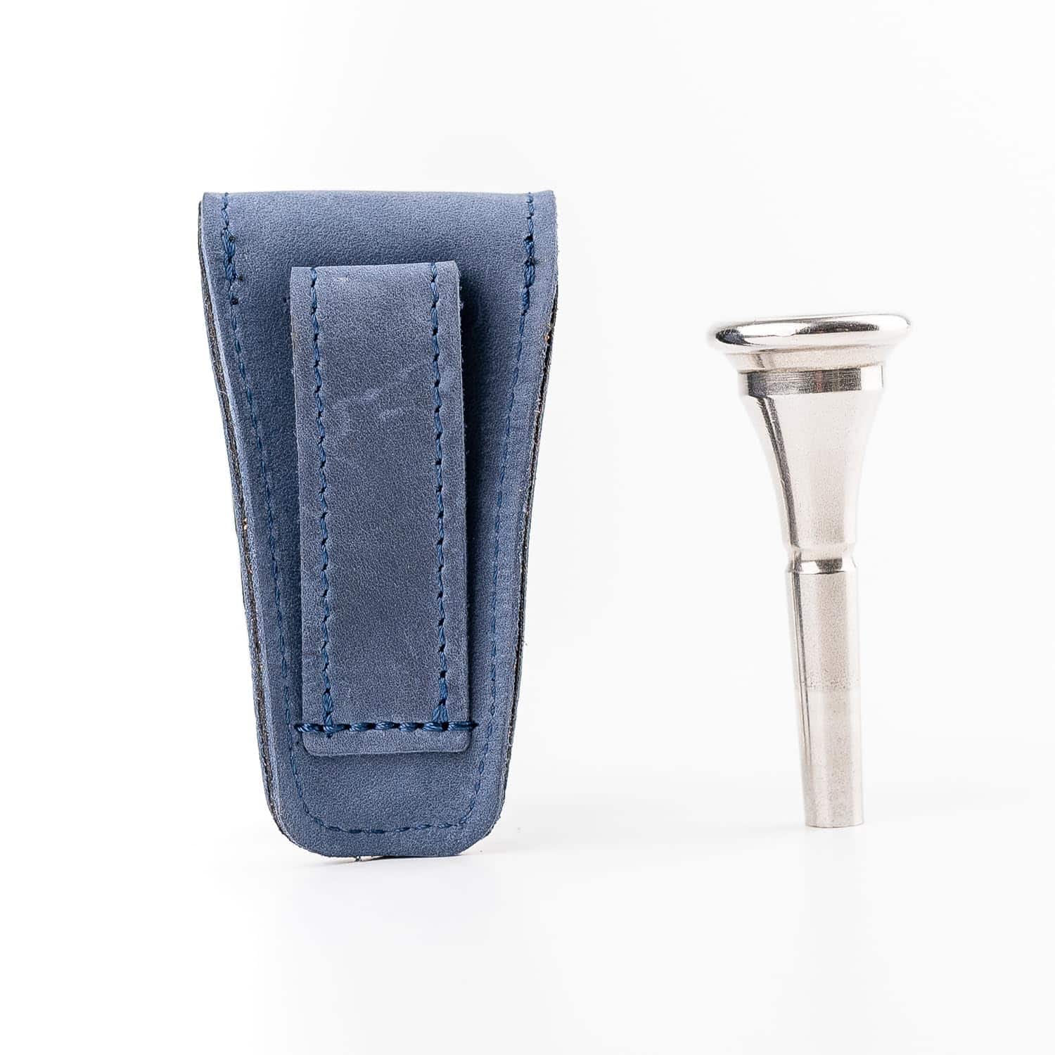 Estuche para boquilla de trompa hecha de cuero genuino MG - Imagen 5