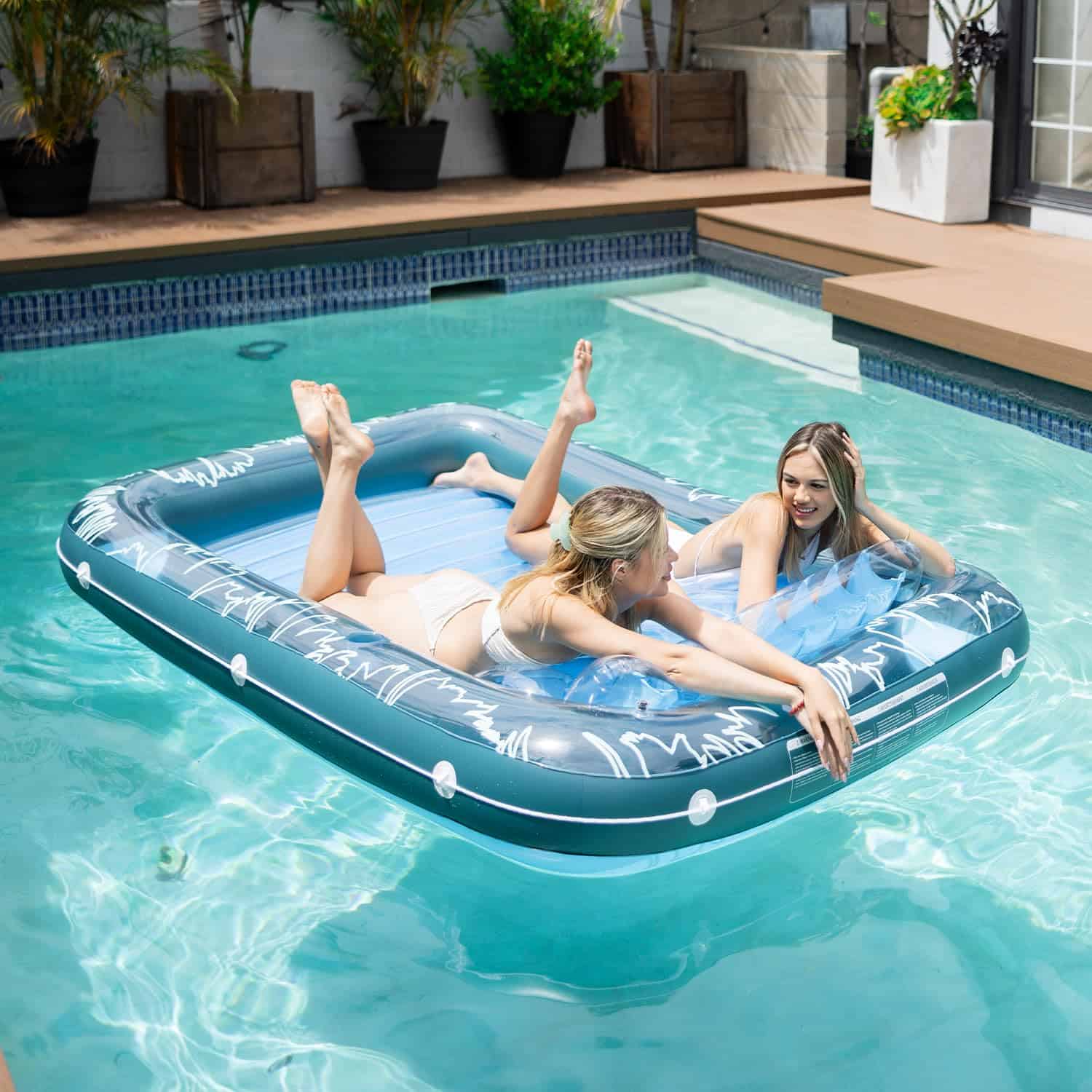 Sunrio 2024 Upgrade Transparente Azul Doble Piscina de