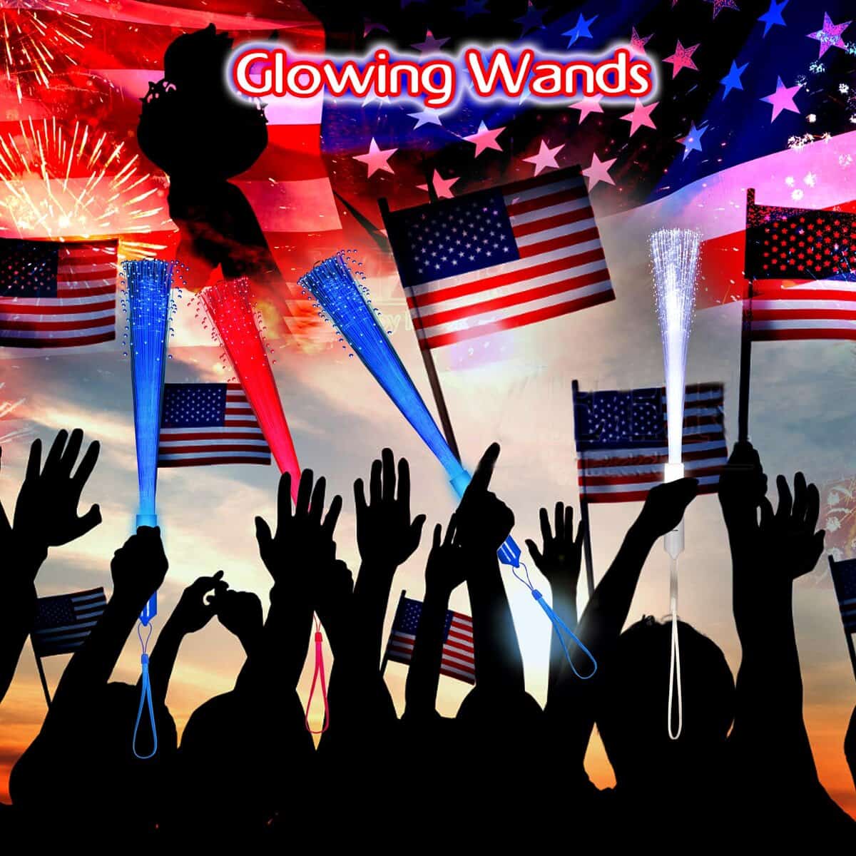 YOFOBU 60 PCS Varitas de Fibra Óptica Que Brillan Varitas - Imagen 5