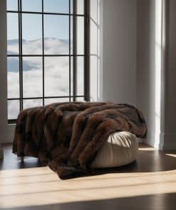 Manta de pelo de zorro de imitación Inchgrass, manta de