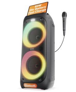 Bocina de Fiesta Portátil Bluetooth | 80W de Potencia &
