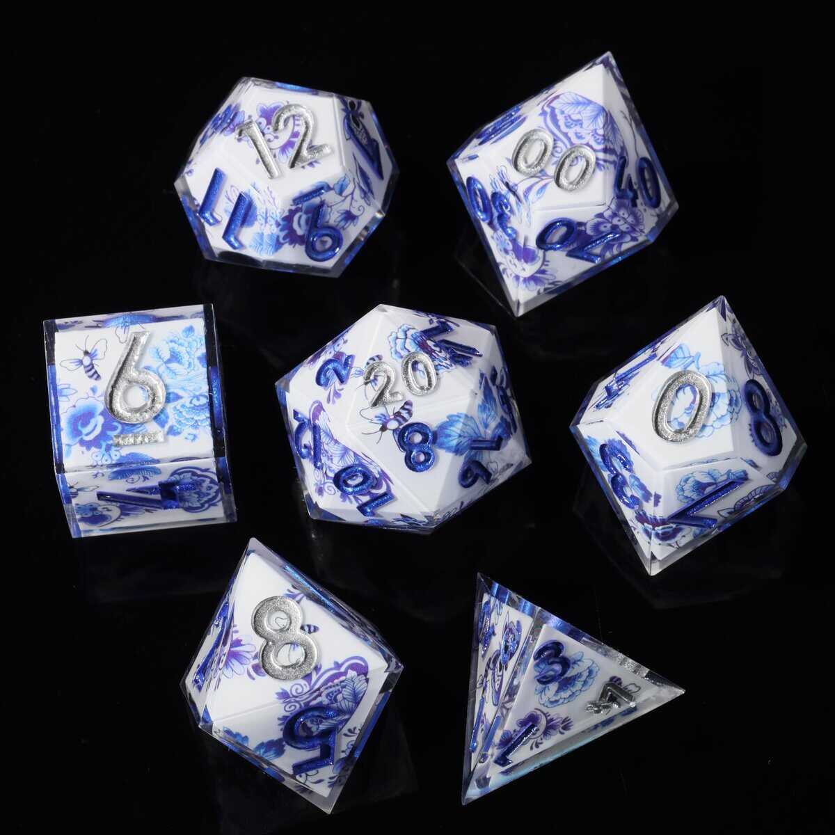 DND Dice Juego de dados de poliedro de bordes afilados Mini