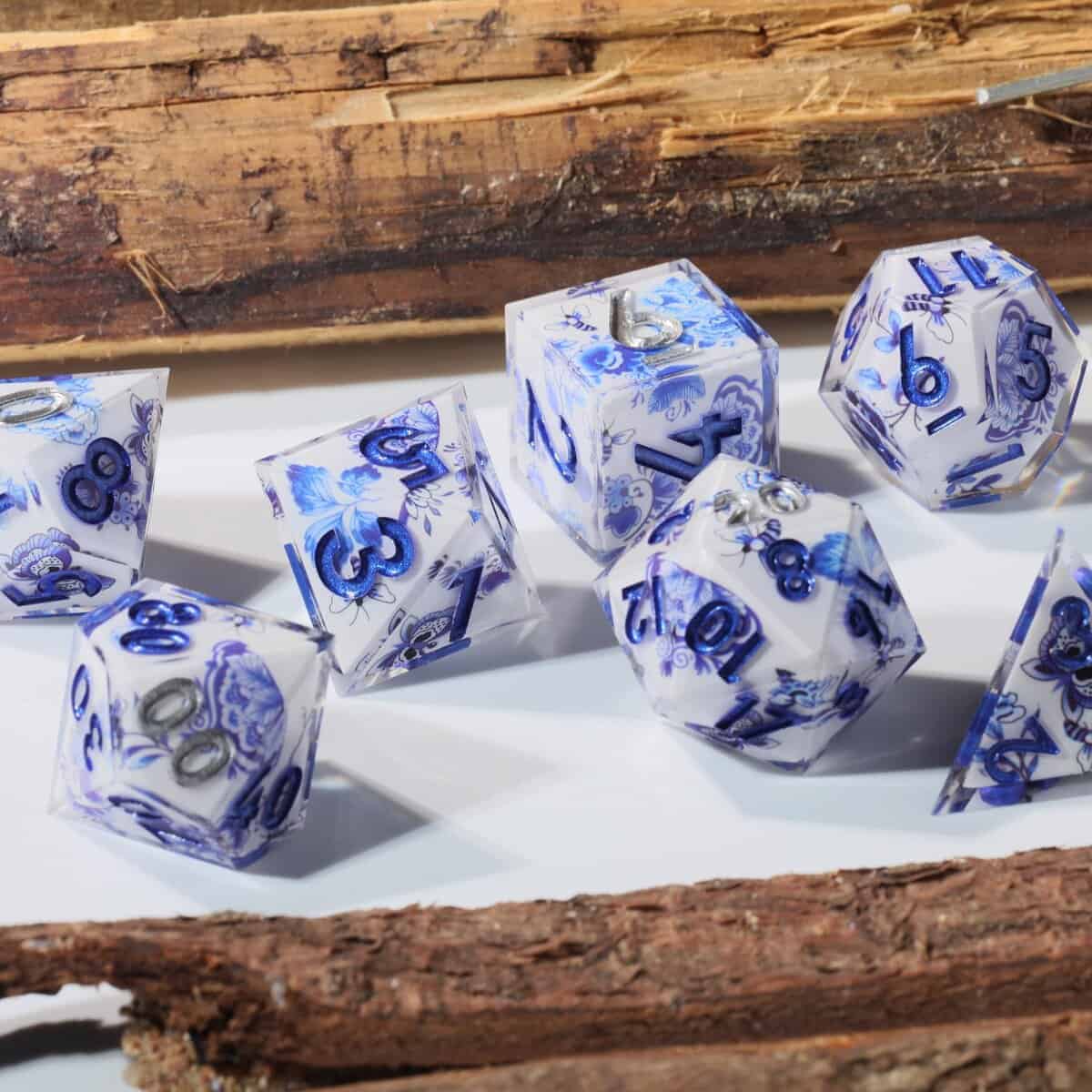 DND Dice Juego de dados de poliedro de bordes afilados Mini - Imagen 7