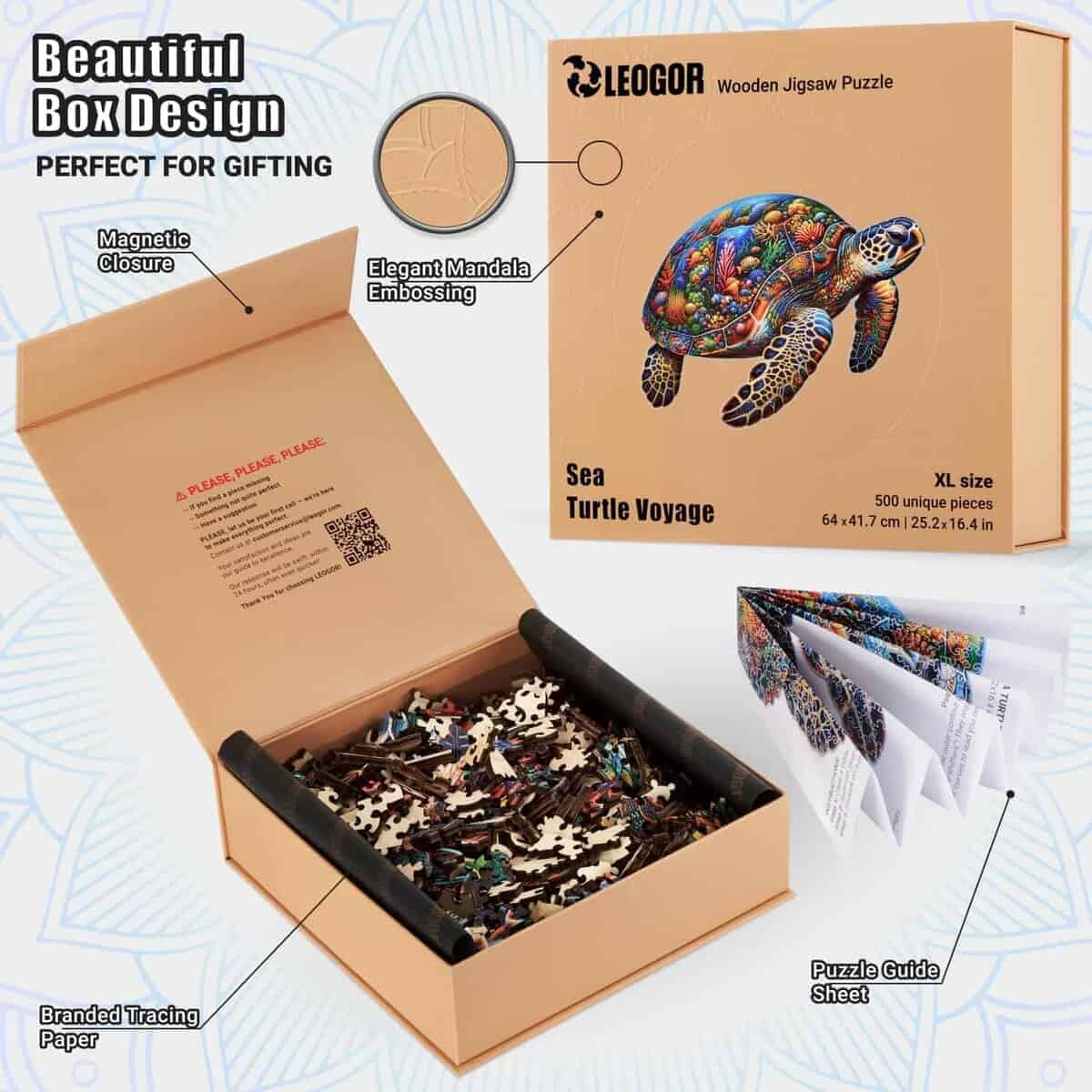 LEOGOR El Rompecabezas de Madera Extra Grande Original para - Imagen 5
