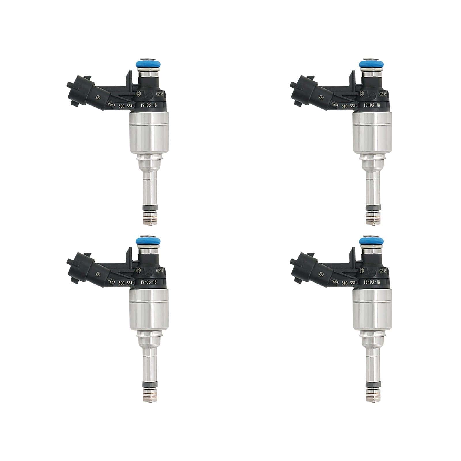 Paquete de 4 Inyectores de Combustible -Plateado