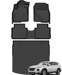 Juego de tapetes para piso y forro de carga -CRV Negro