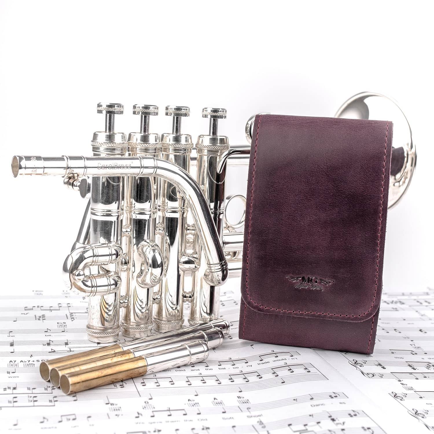 PortaBoquillas para Trompeta Piccolo de Trabajo en Cuero MG - Imagen 5