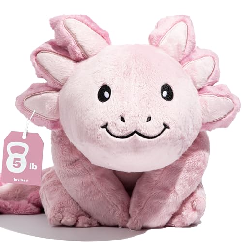 Peluche Ponderado de Dragón Axolotl Rosado de 5 lb, Sin