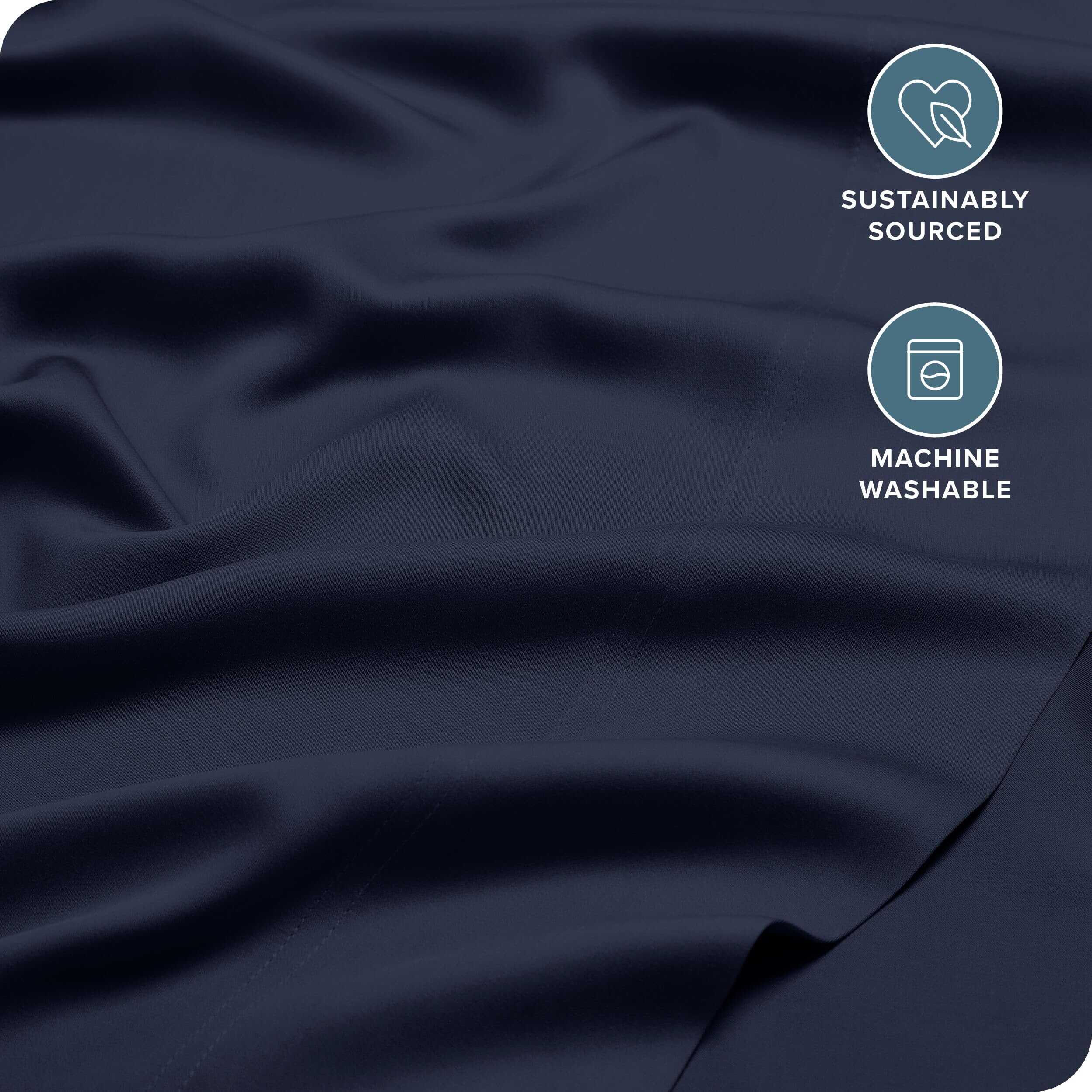 Juego de sábanas gemelas XL 100% rayón de bambú de Bare - Imagen 6