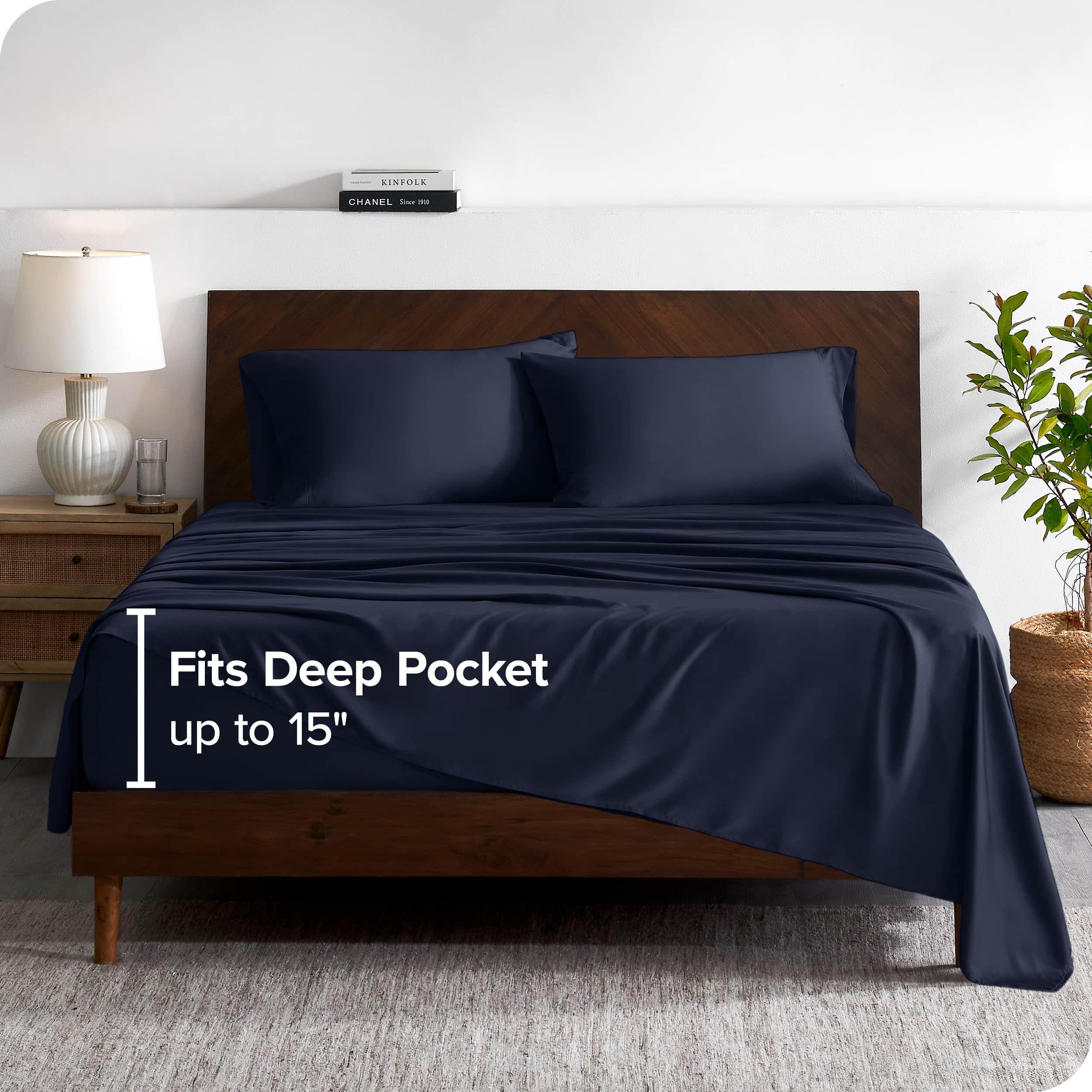 Juego de sábanas gemelas XL 100% rayón de bambú de Bare - Imagen 5