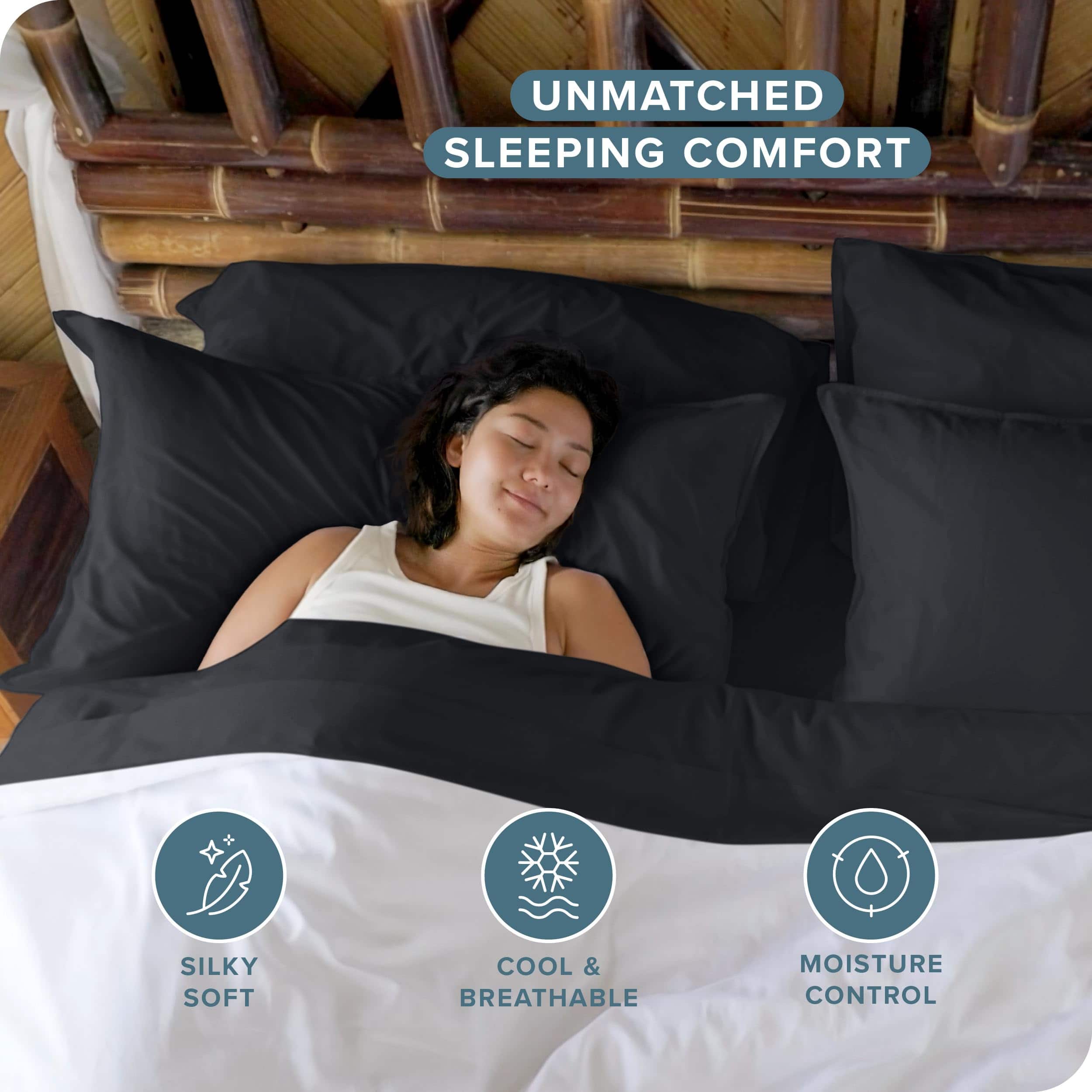 Juego de sábanas de lujo 100% rayón hechas de bambú de Bare - Imagen 4